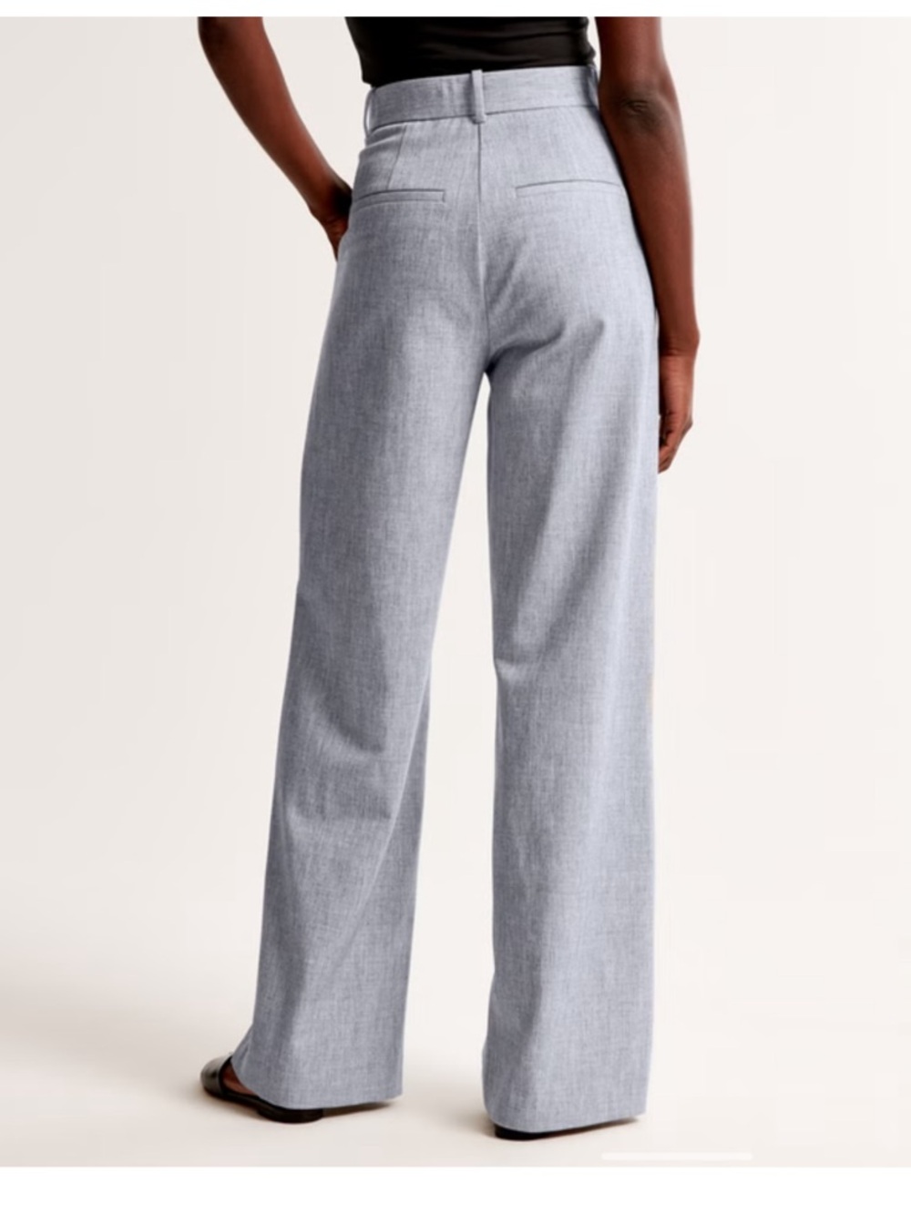 Abercrombie and fitch tailored wide leg pants gray 26/2 short - Picture 2 of 10